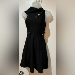 Black Button-Down Dress (Size S)